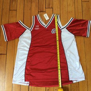 Telfar Triple V-neck Jersey | Liberia Red